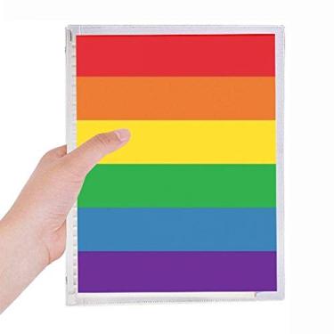 Imagem de Caderno LGBT LGBT com folhas soltas e diários de papelaria recarregável Rainbow Gay Lesbian Bisexuals