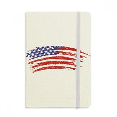 Imagem de Caderno de anotações com a bandeira do país "Stars And Stripes Bend Americana", capa dura de tecido, diário clássico