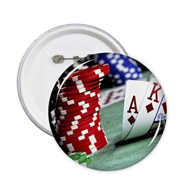 Imagem de Fichas de foto para jogos de pôquer espalhados, broches, decoração de roupas, 5 peças, presente