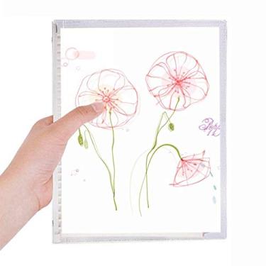 Imagem de Caderno de flores com pintura branca de folhas soltas para diário recarregável
