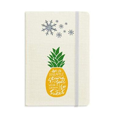 Imagem de Caderno Abacaxi Stand Tall Be Sweet Yellow Citation Thick Journal Snowflakes Winter