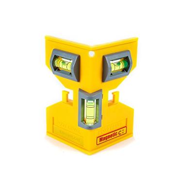 Imagem de Swanson Tool Co PL001M Nível de Poste de Composto Magnético, Amarelo, Inclui Laço Elástico para Trabalho Mãos Livres e 3 Frascos para Leituras de Nível e Prancha Fáceis