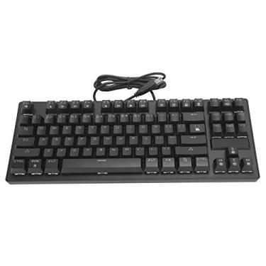 Imagem de Socobeta Teclado com luz LED estável teclado mecânico teclado com fio teclado para jogos flexível conveniente fácil de usar exclusivo para desktop para computador