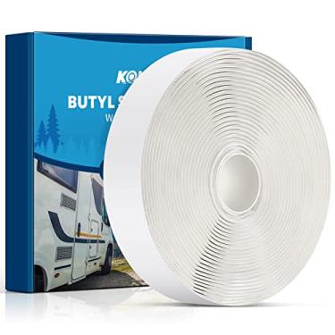 Imagem de Fita de vedação de butilo Kohree RV fita de borracha selante branca, 1/8 polegadas x 3/...