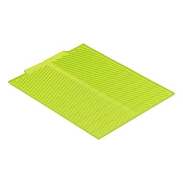 Imagem de Tapete de Secagem de Pratos, 16,9 X 13,0 pol. Tapete de Pia de Silicone Fácil de Limpar para Tapetes de Mesa para Tapetes de tripé para Tapetes de Cozinha (Verde)