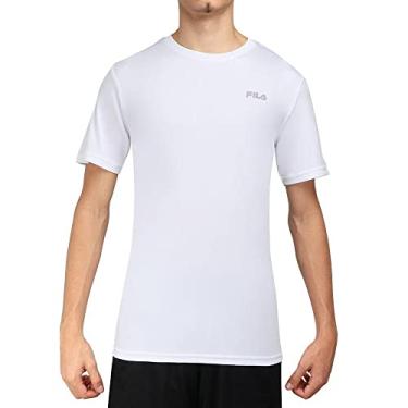 Imagem de Camiseta Basic Sports, FILA, Masculino, Branco/Prata, G
