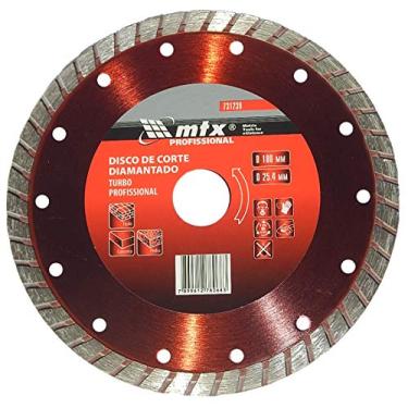 Imagem de MTX Disco de Corte Diamantado Turbo 180 x 2,4 x 25,4 mm – Corte Seco em Mármore com Alta Performance para Serra Mármore