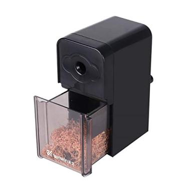 Imagem de Newrong Apontador de lápis ajustável apontador de mão com manivela para diâmetros de caneta de até 8,2 mm, preto