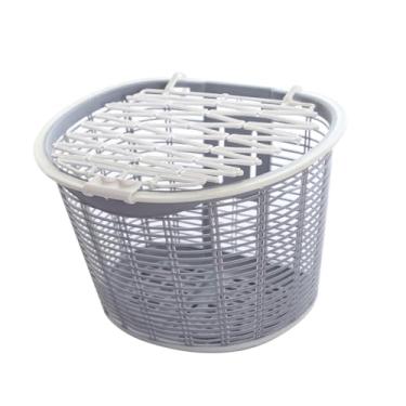 Imagem de Fancyes Cesta transportadora de bicicleta, cesta de guiador pannier, cesta de bicicleta para bicicleta de estrada de montanha, bicicleta dobrável ao ar livre, cinza
