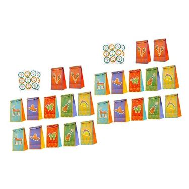 Imagem de LALAFINA 2 Conjuntos Sacola para festa de aniversário Saco de doces Saco de papel para presente bolsa infantil bolsinha infantil sacos de presente sacos de doces de papel tote adesivos