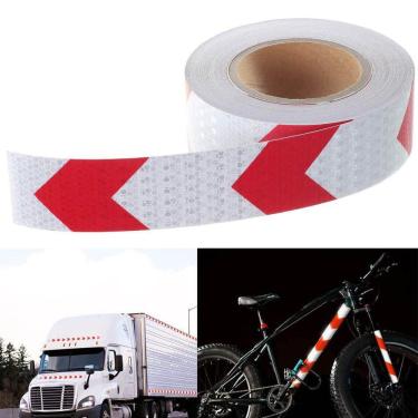 Imagem de Faixa Refletiva Seta Sinalizaçao 25 Metros Segurança Transito Caminhao Automotivo Estrada Evita Acidente