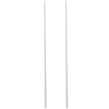 Imagem de Bettomshin Tubo redondo de plástico rígido ABS 0,24" OD x 50 cm de comprimento para jardim aquário agrícola branco 6 peças