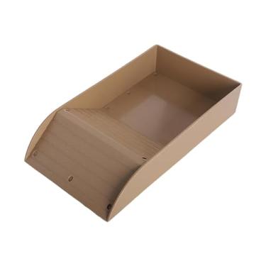 Imagem de IEUDNS Tartaruga réptil piscina prato de água extra grande aquário ornamento réptil tigela de água terrário tigela para hamster leopardo, Café leve