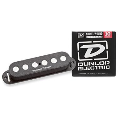 Imagem de Seymour Duncan 11202-03 SSL-4 Qtr Pound Flat Pickup para Strat Black com cordas