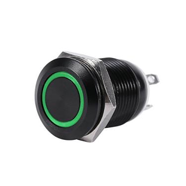 Imagem de Interruptor De Botão Led Durável, Interruptor De Botão Led, Interruptor Momentâneo Led Com Caixa Preta Para Carro, Alternância De 12mm, 2a(verde)