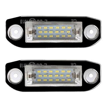 Imagem de KACEPAR Lâmpada de placa de licença luz traseira lente transparente, 18 LEDs lâmpada de placa de matrícula, 2006-2013 compatível com Volvo C30