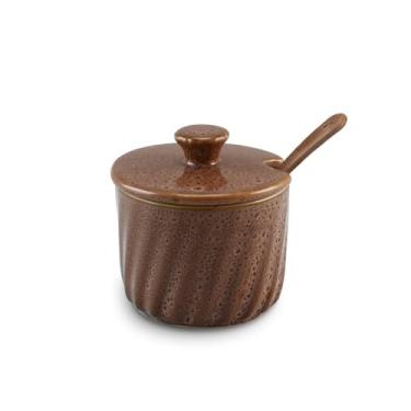 Imagem de Açucareiro C/Colher De Cerâmica 250gr Twist Ceraflame Gourmet rosa Orgânico