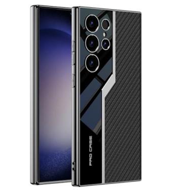 Imagem de Lunivop Capa para Samsung Galaxy S24 Ultra, moldura de TPU e capa traseira de couro fina de silicone Funda para S 24 Ultra 6,8 '' 5G 2024 à prova de choque Melhores capas de telefone S24Ultra fibra de