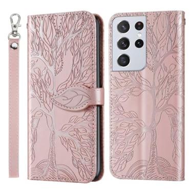Imagem de Capa de telefone de couro flip para Samsung Galaxy S23 Ultra S22 S21 Plus S20 FE S10 S9 S8 Note 20 10 Lite 9 8 Capa de cartão carteira, rosa, para Samsung S8