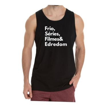 Imagem de Camiseta Regata Frase Frio Séries Filmes Edredom