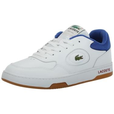Imagem de Lacoste Lineset 124 1 SMA Tênis masculino, Branco/vermelho/azul, 38