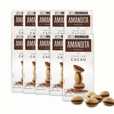 Imagem de Chocolate Amandita Creme De Cacau Lacta Kit 10Un De 200G