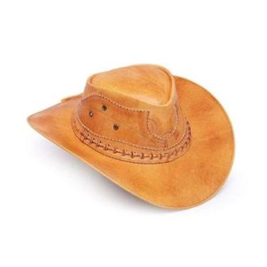 Imagem de Chapéu Texano Masculino Em Couro Country Cowboy-Masculino