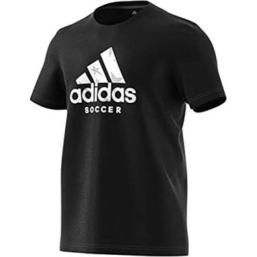 Imagem de adidas Badge of Sport Camiseta masculina estampada, Preto, Small