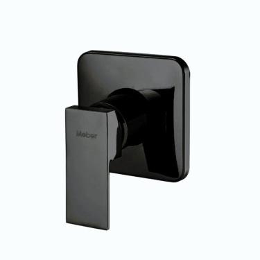 Imagem de Kit 3 Acabamentos Para Monocomando de Chuveiro 2997 Axiom Slim Meber Metais Preto