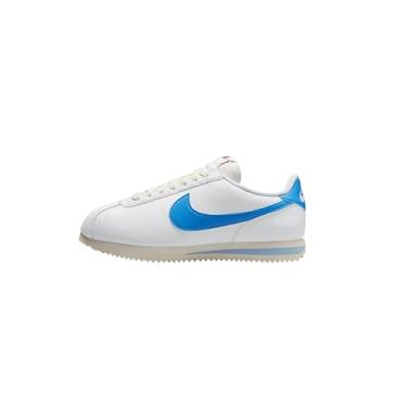 Imagem de Nike Tênis feminino Cortez (DN1791-105, branco/malva esfumaçado/preto/violeta platinado), Branco/azul universitário, 6.5