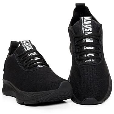 Imagem de Tênis para Academia Masculino Esportivo Treino Malhar Musculação BF Shoes (Preto, BR, Adulto, Numérico, 43)