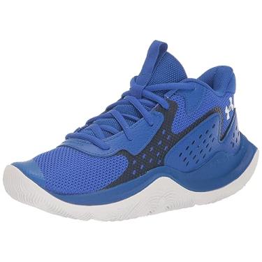 Imagem de Under Armour Tênis de basquete unissex infantil School Jet '23, (400) Team Royal/Midnight Navy/Branco, 19 BR