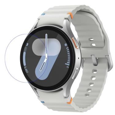 Imagem de Disscool Película protetora de tela de vidro temperado compatível com Samsung Galaxy Watch 7 de 44 mm, protetor de 0,33 mm, cobertura total, HD, transparente, antiarranhões, acessório para relógio
