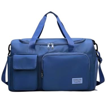 Imagem de Bolsa Feminina Para Academia Esportiva Mala Viagem Mochila Transversal Fitness Treino Dia a Dia (Azul Marinho)