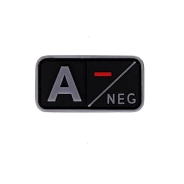 Imagem de Ysmzzmsy 1 Patch de moral de PVC tipo sanguíneo – Patch de moral divertido, tático, militar, muito adequado para seu equipamento militar tático, mochila, chapéu, colete (5 x 2,5 cm (sangue tipo A- 1)