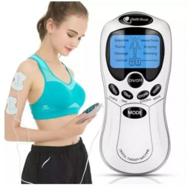 Imagem de Aparelho TENS da Don Carneiro Store Massageador Eletrochoque Para Fisioterapia Alívio de Dores Musculares, Massageador Muscular Acupuntura - 2 Eletrodos Portátil Voltagem 110v/220v Bivolt - PREMIUM Don Carneiro Store