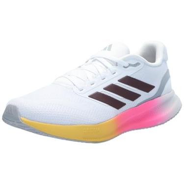 Imagem de adidas Run Falcon 5 Tênis masculino, Branco/Aurora Met./Preto, 43