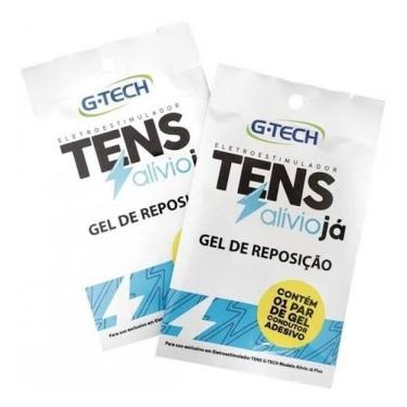 Imagem de 1 Par de Gel condutor adesivo de reposição para eletroestimulador TENS ALIVIO JÁ