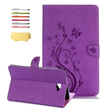 Imagem de UUcovers Capa para Samsung Galaxy Tab A 10,1 polegadas 2016 modelo antigo (SM-T580/T585/T587) (Versão SEM S Pens) com bolsos de suporte [hibernar/despertar automático] Capa fólio carteira de couro PU