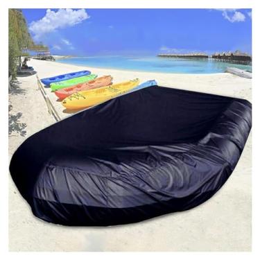 Imagem de Capa de barco inflável, capa de barco inflável resistente a UV, capa de barco capa de barco resistente à água lona impermeável confiável capa de barco impermeável, para barco de borracha (cor: preto,