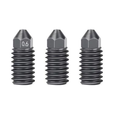 Imagem de IdeaFormer 3Pcs 0,6mm Bico de aço endurecido removível para Bambu Lab A1/A1 Mini, Bico de extrusora Hotend atualizado para impressoras 3D Bambu Lab A1/A1 Mini