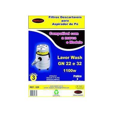 Imagem de Kit c/9 Sacos Descartáveis Aspirador Lavor Wash GN22 e 32 1100W - Orip