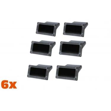 Imagem de kit 6 Alça de embutir desenhada para caixa de som acústico - Jholsom