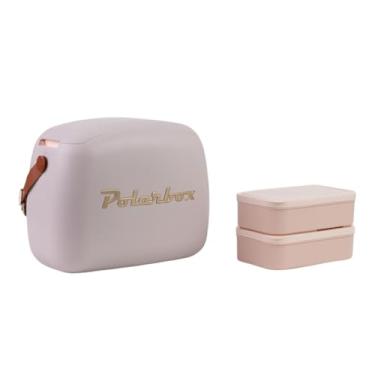 Imagem de Polarbox Lancheira térmica | Lancheira retrô para piquenique reutilizável lancheira vintage mini bolsa térmica inclui 2 recipientes para comida! Trabalho de alimentos e bebidas, viagem, praia,