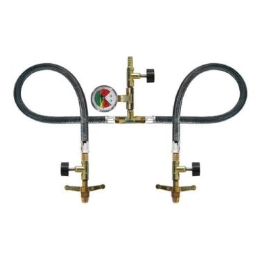 Imagem de Kit Gás P/Dois Botijão Botijões 13kg C/Mangueira 50cm