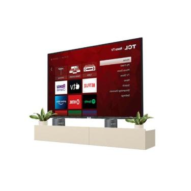 Imagem de Rack Suspenso Sala Tv Nobre 157 Off White - Rosafor - Gelius Móveis