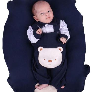 Imagem de Saída Maternidade Menino Ursinho Marinho 04 Peças - Mavi Baby