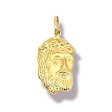 Imagem de Pingente em Ouro 18K Face de Cristo Grande - Elegancy Joias