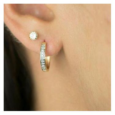 Imagem de Brinco de ouro 18k Argola 0,9 Cm, 1,2Cm e 1,5Cm - Elegancy Joias