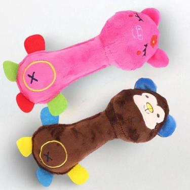 Imagem de Kit 2 Brinquedos De Pelúcia Para Cães Pet Cachorros Pequeno Porte e Fi